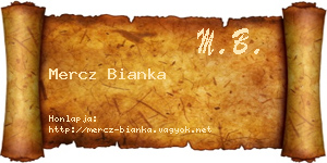 Mercz Bianka névjegykártya